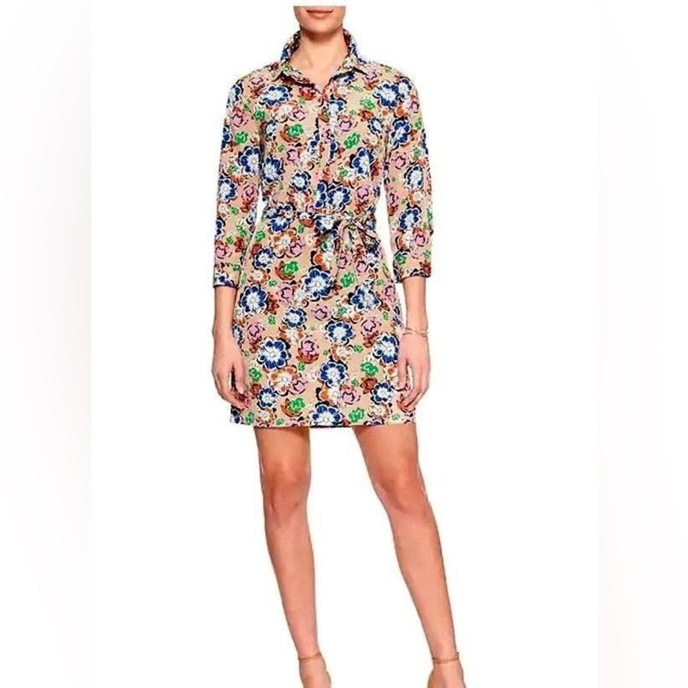 Banana Republic Factory Button Shirt Dress Floral Size 2